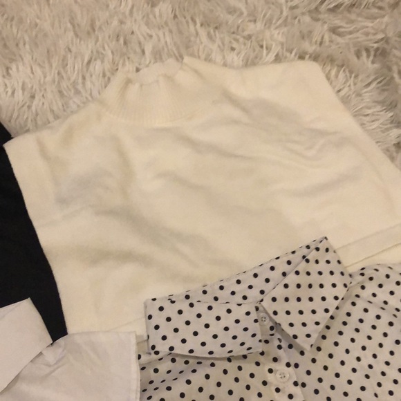 Mock collars with straps to stay in place under a sweater. - Picture 3 of 7